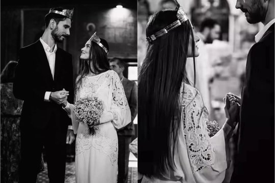 Motivul pentru care Theo Rose a ales o rochie de mireasă atipică. Cum s-a îmbrăcat Anghel Damian?