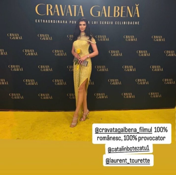 Monica Gabor pe covorul galben