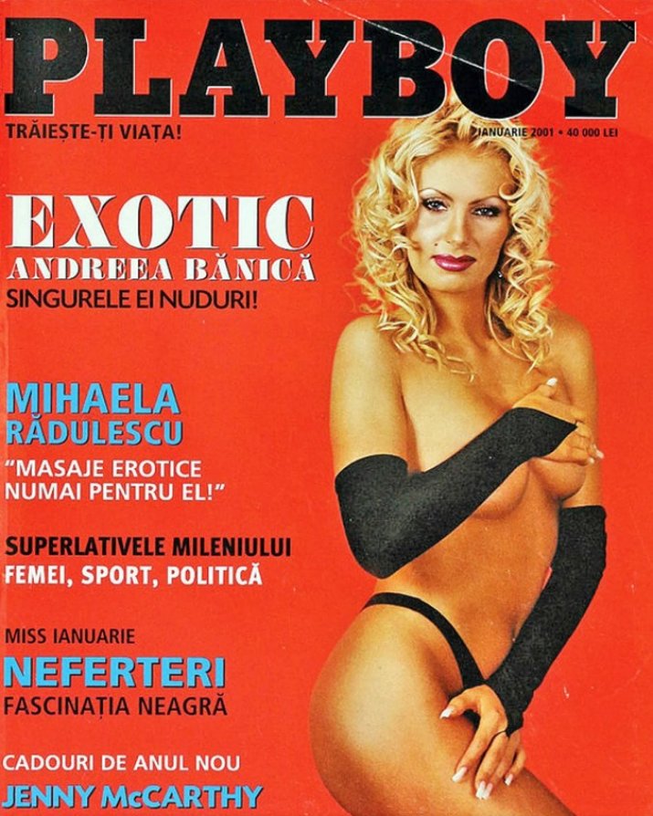 Andreea Bănică pe coperta Playboy