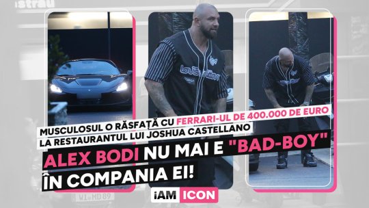 Alex Bodi nu mai e "bad-boy" în compania ei! Musculosul o răsfață cu Ferrari-ul de 400.000 de euro la restaurantul lui Joshua Castellano