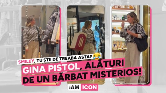 Smiley, tu știi de treaba asta?😂Gina Pistol, alături de un bărbat misterios!