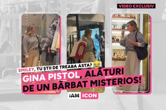 Smiley, tu știi de treaba asta?😂Gina Pistol, alături de un bărbat misterios!