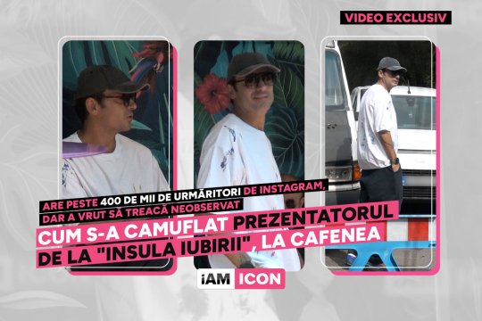 Cum s-a camuflat prezentatorul de la "Insula Iubirii", la cafenea. Are peste 400 de mii de urmăritori de Instagram, dar a vrut să treacă neobservat
