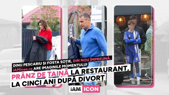 Prânz de taină la restaurant, la cinci ani după divorț. Dinu Pescariu și fosta soție, din nou împreună. iAMicon.ro are imaginile momentului