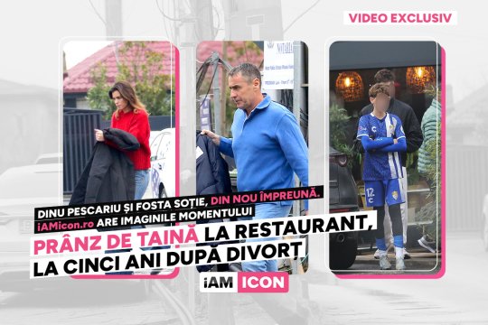 Prânz de taină la restaurant, la cinci ani după divorț. Dinu Pescariu și fosta soție, din nou împreună. iAMicon.ro are imaginile momentului