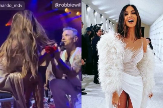 Robbie Williams, moment inedit alături de Mădălina Ghenea la o petrecere de lux în Italia
