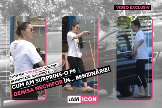 Cum am surprins-o pe Denisa Nechifor în... benzinărie! În cei mai "obraznici" colanți, nemachiată, cu papuci și...