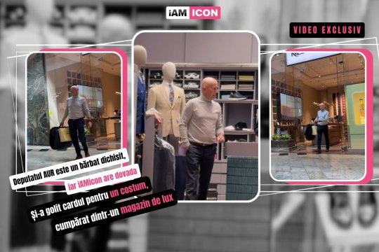 Deputatul AUR este un bărbat dichisit, iar iAMicon are dovada! Și-a golit cardul pentru un costum, cumpărat dintr-un magazin de lux