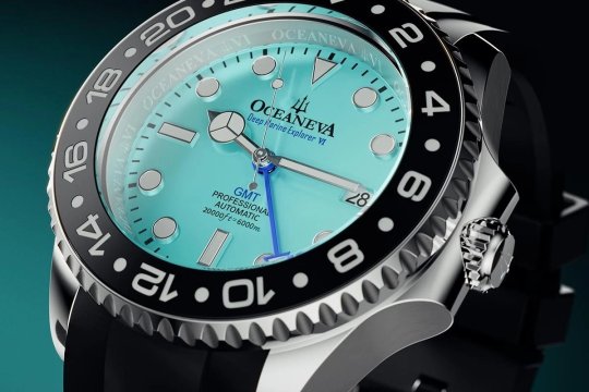 Oceaneva lansează primul ceas GMT din lume rezistent la 6000 m. Cum va arăta modelul