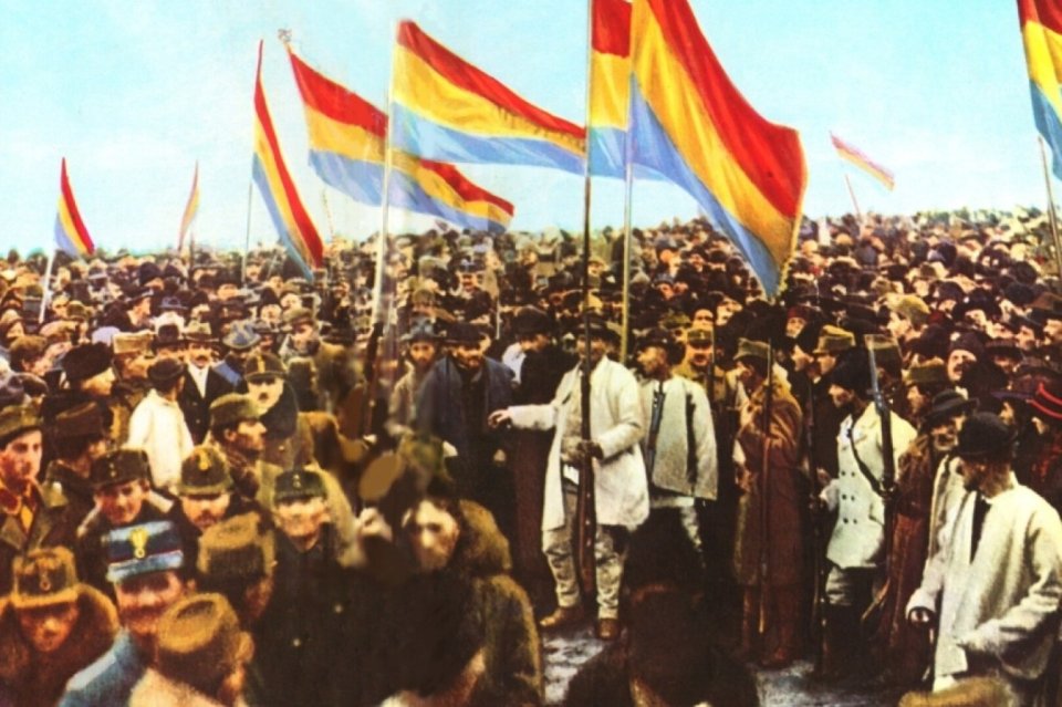 Fotografie colorizată de la Marea Unire